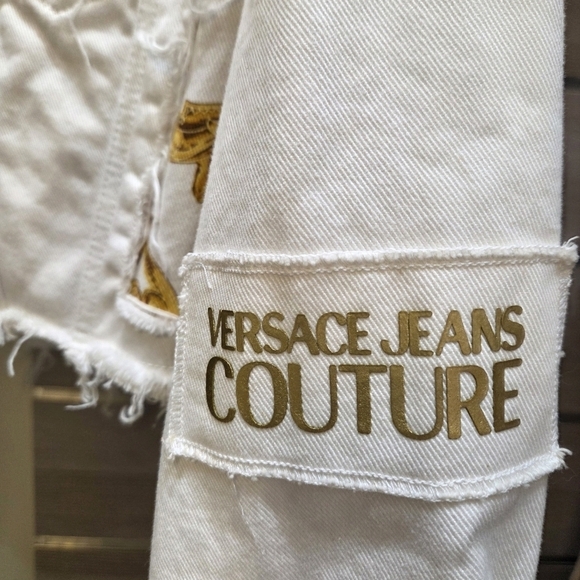 Versace Jeans White and Gold Women's Jacket, Baroque Print NWT, - Picture 7 of 11
